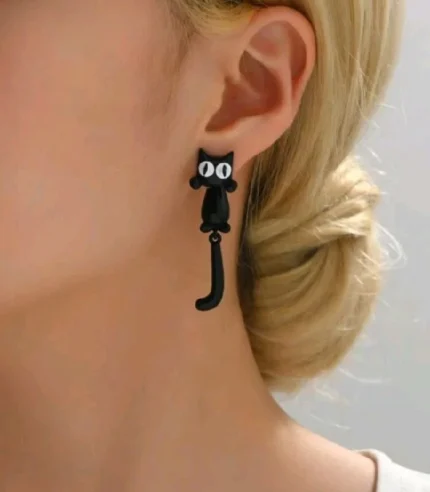 Lucky Black Cat earrings