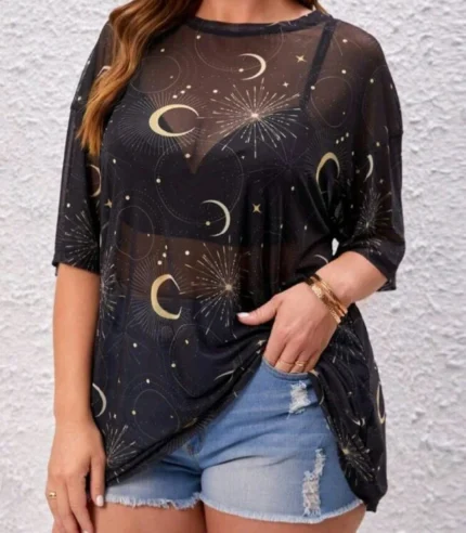 Sheer Star and Moon Top