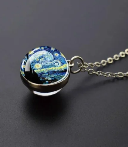 Starry Night dome necklace